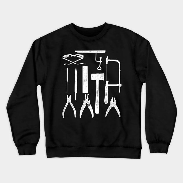 Metalsmithing Jewelry Maker Tools Crewneck Sweatshirt by Giggias